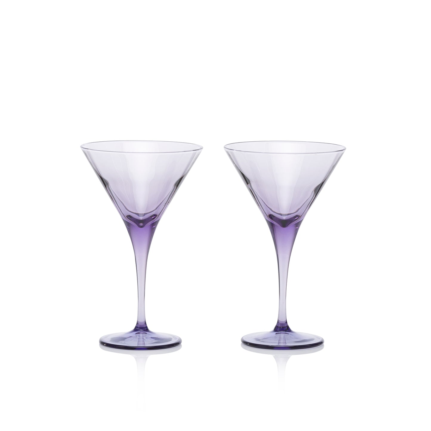 Pasabahce V-Line Martini Purple Glass Transparent 250 ml in Set of 2 Pcs