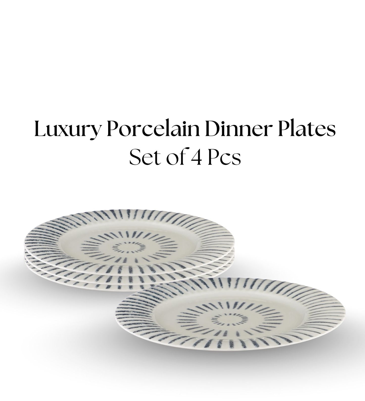 Table & Tale Porcelain Dinner Plates | Heritage Blue
