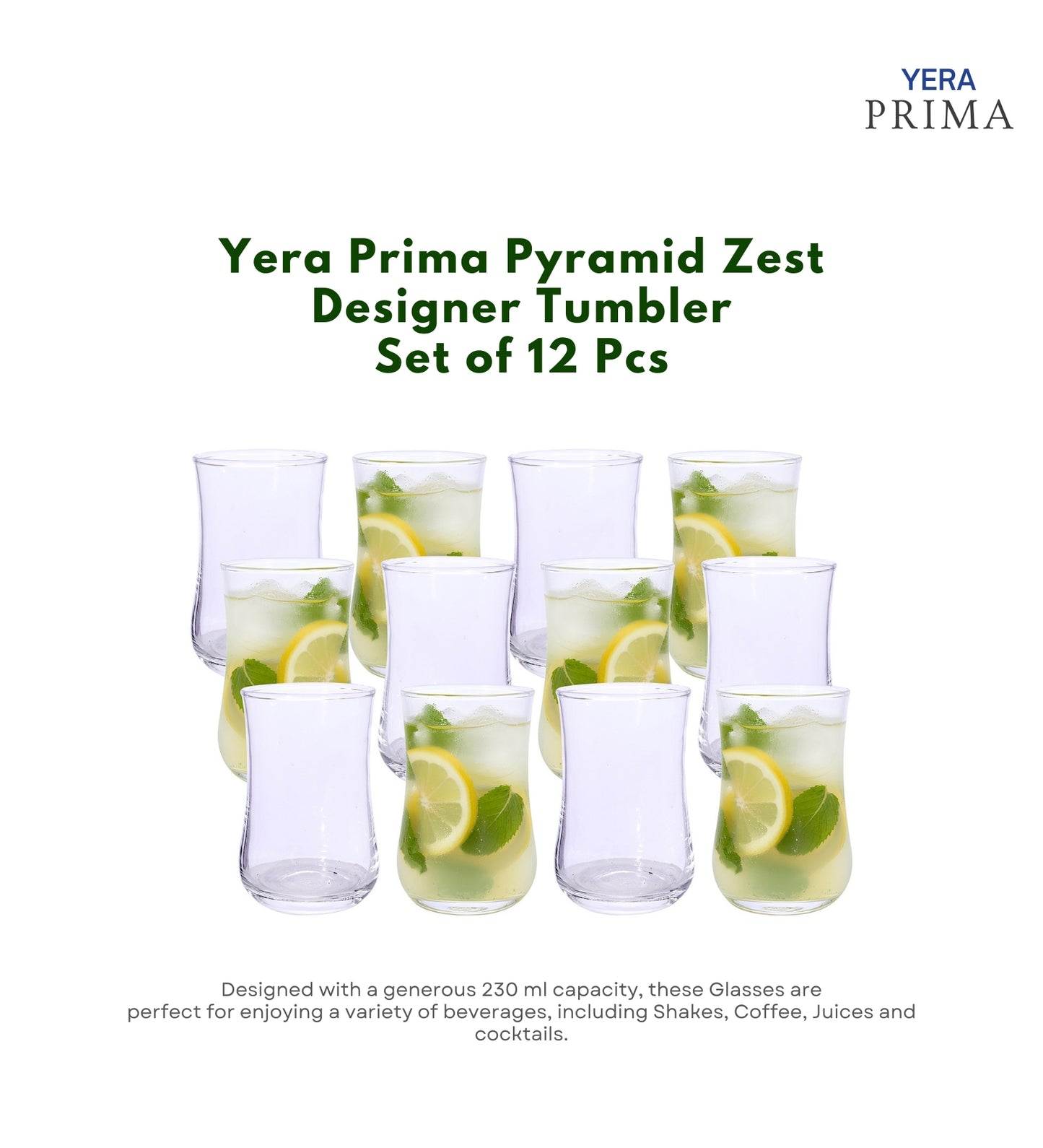 Yera Prima Bonn Zest Designer Tumbler 230 Ml