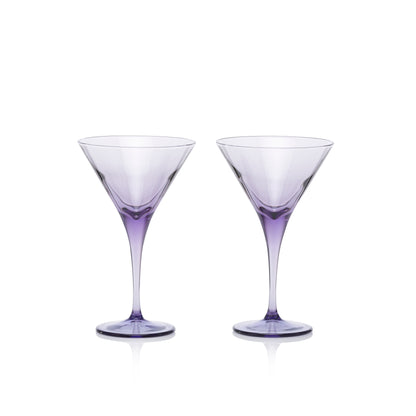 Pasabahce V-Line Martini Purple Glass Transparent  250 ml in Set of 2 Pcs