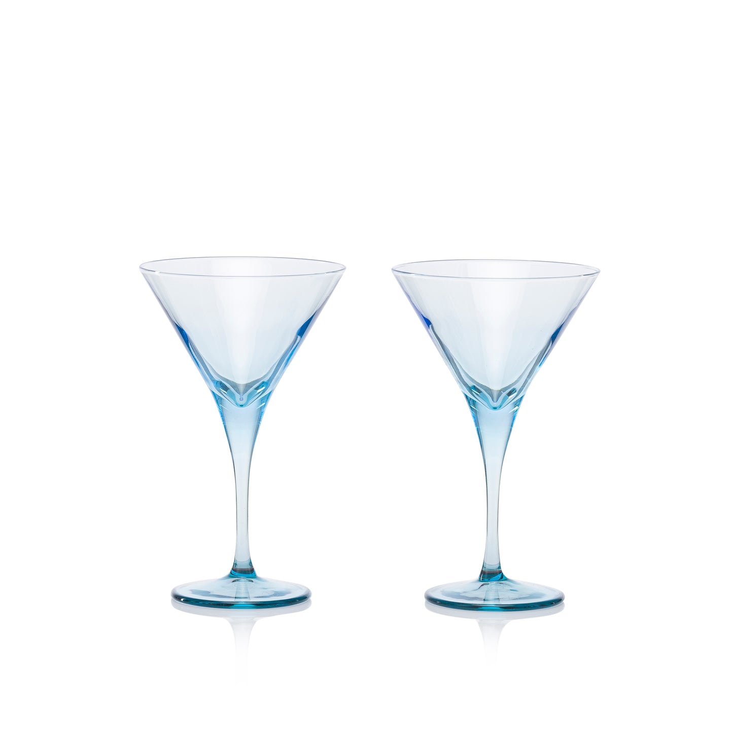 Pasabahce V-Line Martini Blue Glass Transparent 250 ml in Set of 2 Pcs