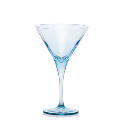 Pasabahce V-Line Martini Blue Glass Transparent 250 ml in Set of 2 Pcs