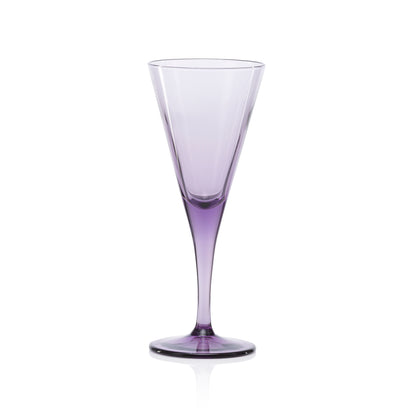 Pasabahce V-Line Wine Purple Glass Transparent 200 ml in Set of 2 Pcs, Perfect fit for Wine.