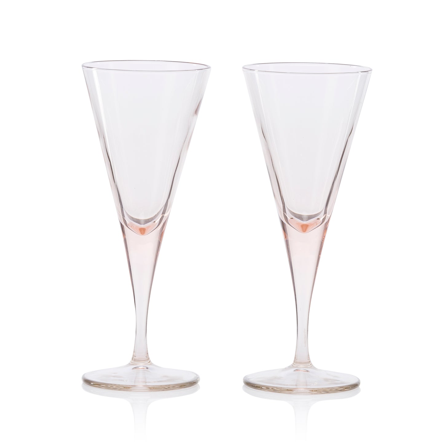 Pasabahce V-Line Wine Pink Glass Transparent 200 ml in Set of 2 Pcs, Perfect fit for Wine.