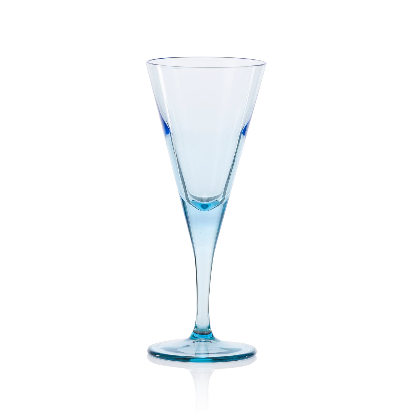 Pasabahce V-Line Wine Blue Glass Transparent 200 ml in Set of 2 Pcs, Perfect fit for Wine.