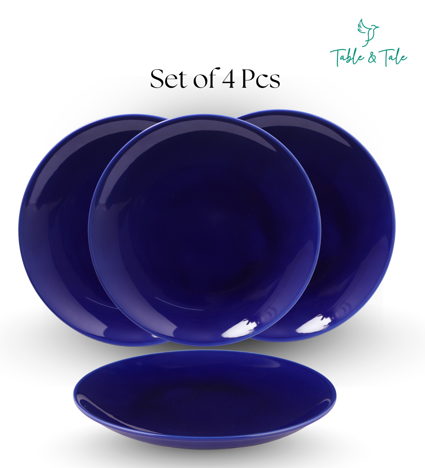 Table & Tale Premium Porcelain Salad Plate | Cobalt Blue