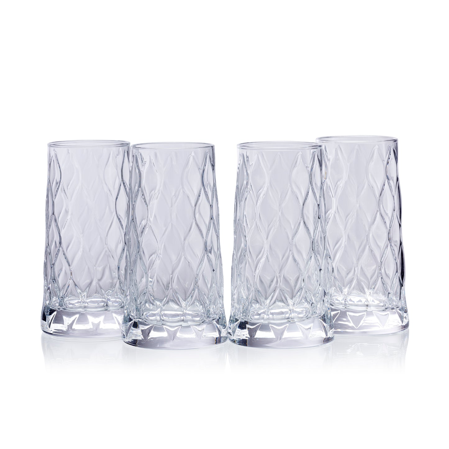 Pasabahce Leafy Glass Transparent 345 ml in Set of 4 Pcs