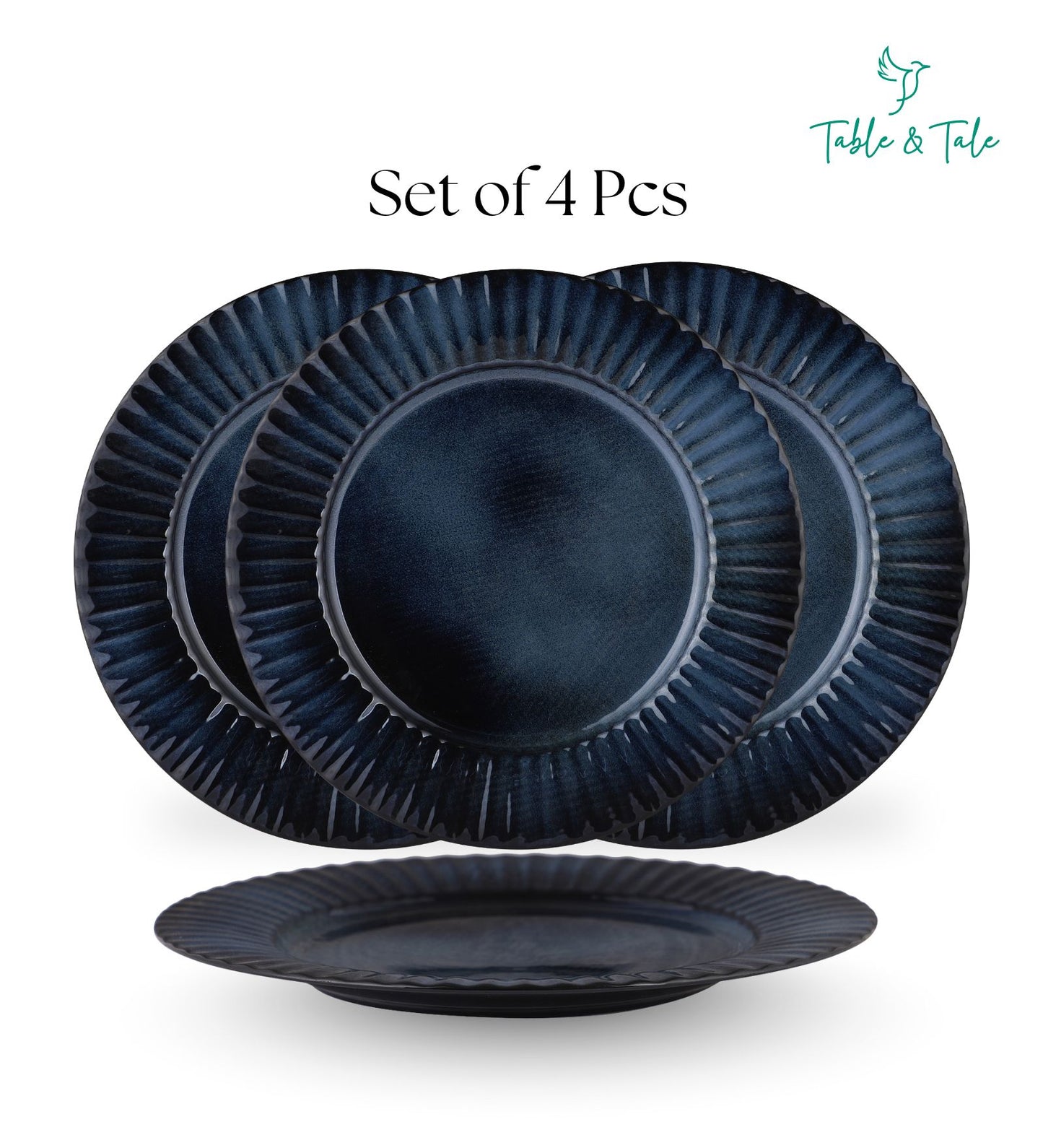 Table & Tale Luxury Porcelain Dinner Plates | Midnight Blue