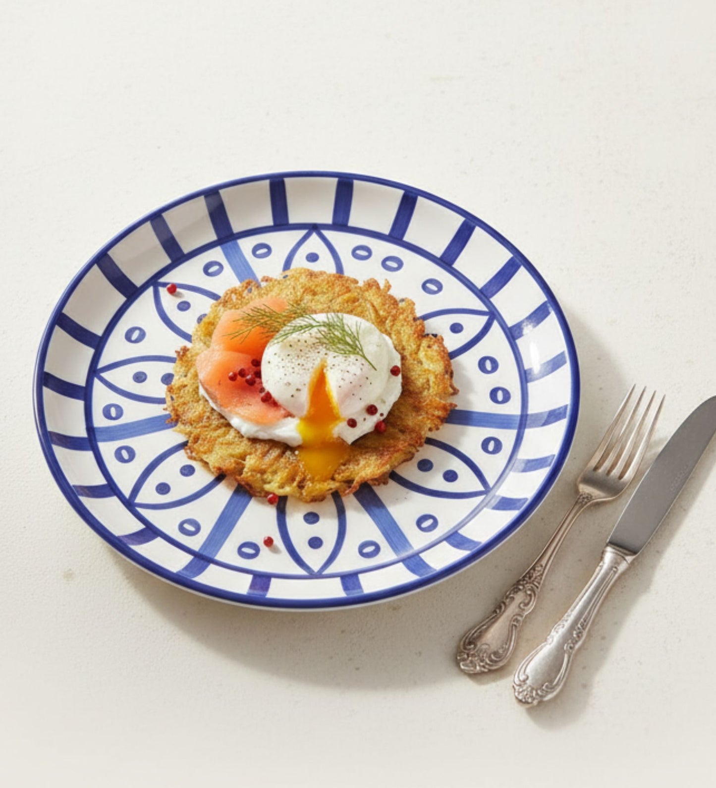 Table & Tale Luxury Porcelain Dinner Plates | Heritage Blue