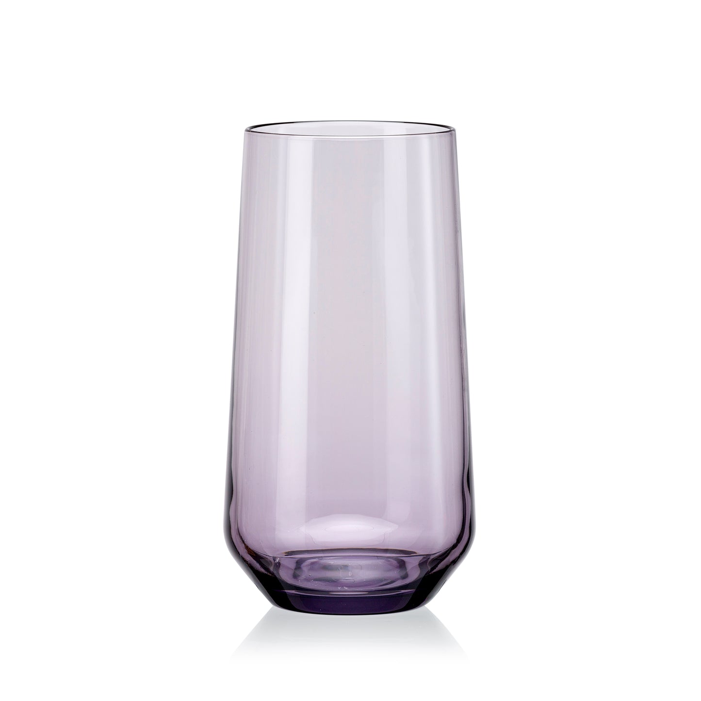 Pasabahce Allegra Purple Glass, Transparent 470 ml in Set of 6 Pcs, Perfect fit for Water/Juice.