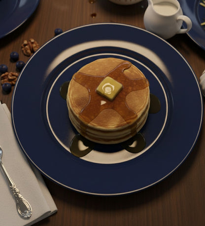 Table & Tale Premium Porcelain Salad Plate | Cobalt Blue