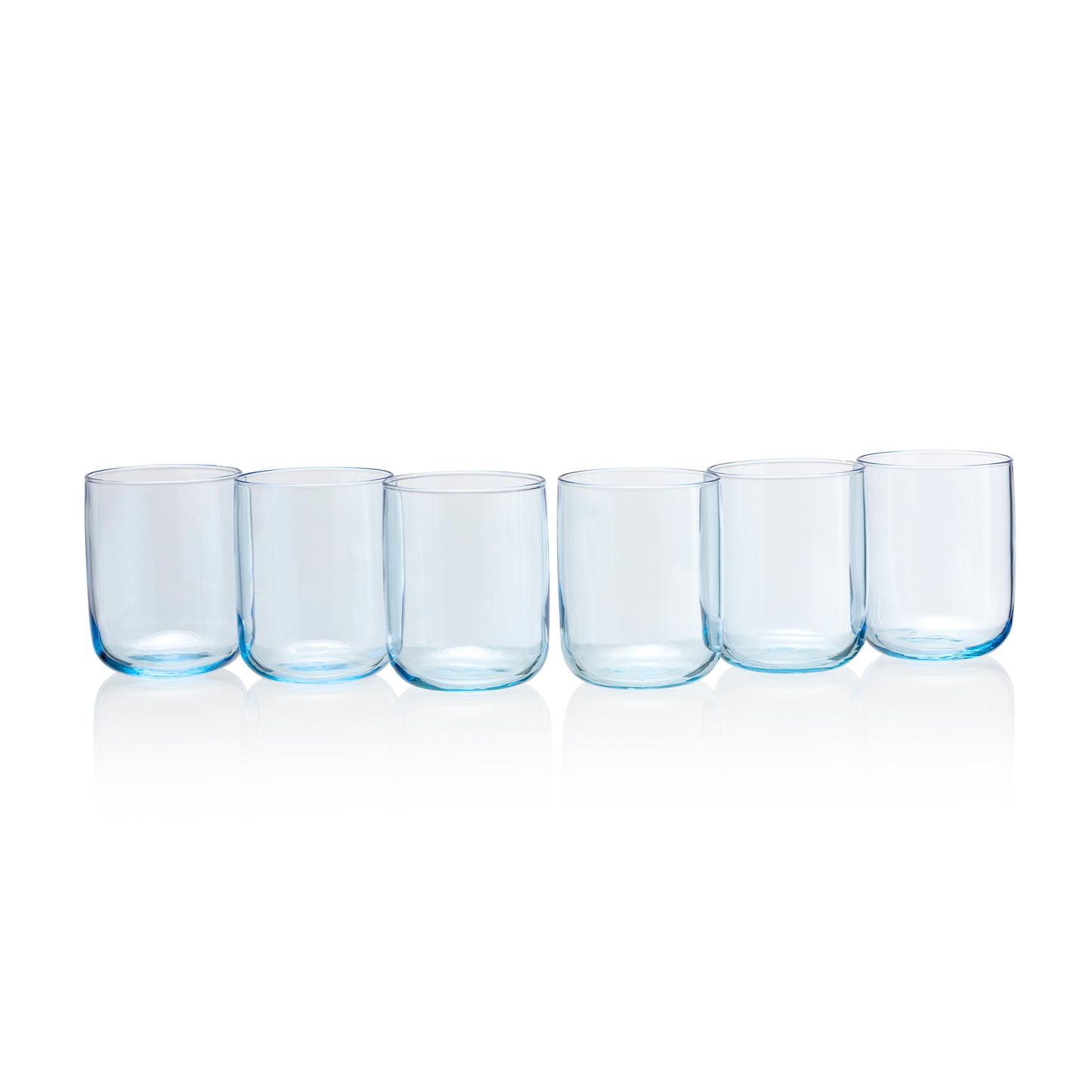 Pasabahce Iconic Blue Glass Transparent 280 ml in Set of 6 Pcs, Perfect fit for Whisky/Juice.