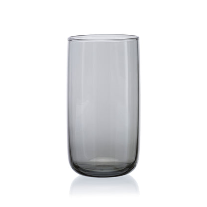 Pasabahce Iconic Grey Glass Transparent 365 ml in Set of 6 Pcs, Perfect fit for Water/Juice.