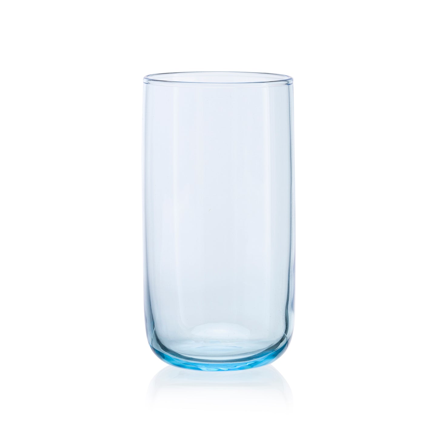 Pasabahce Iconic Blue Glass Transparent 365 ml in Set of 6 Pcs, Perfect fit for Water/Juice.