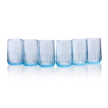 Pasabahce Nova Blue Glass Transparent 135 ml in Set of 6 Pcs, Perfect fit for Liquor/Water/Juice.