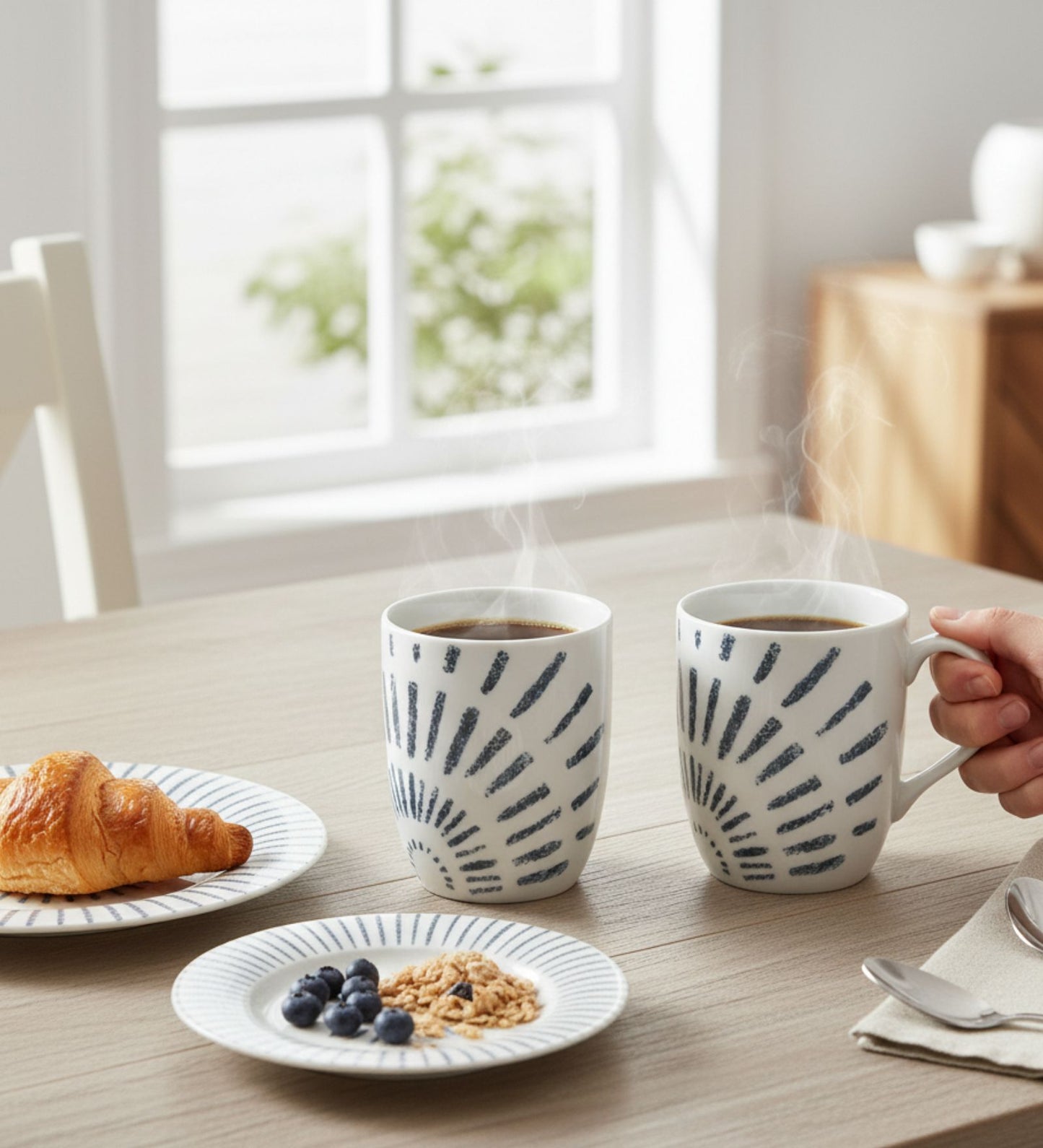 Table & Tale Premium Porcelain Mug | Heritage Blue