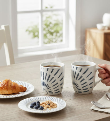 Table & Tale Premium Porcelain Mug | Heritage Blue
