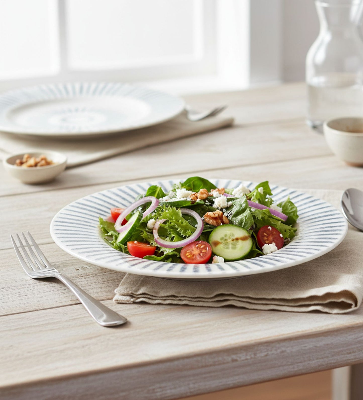 Table & Tale Premium Porcelain Salad Plate | Heritage Blue