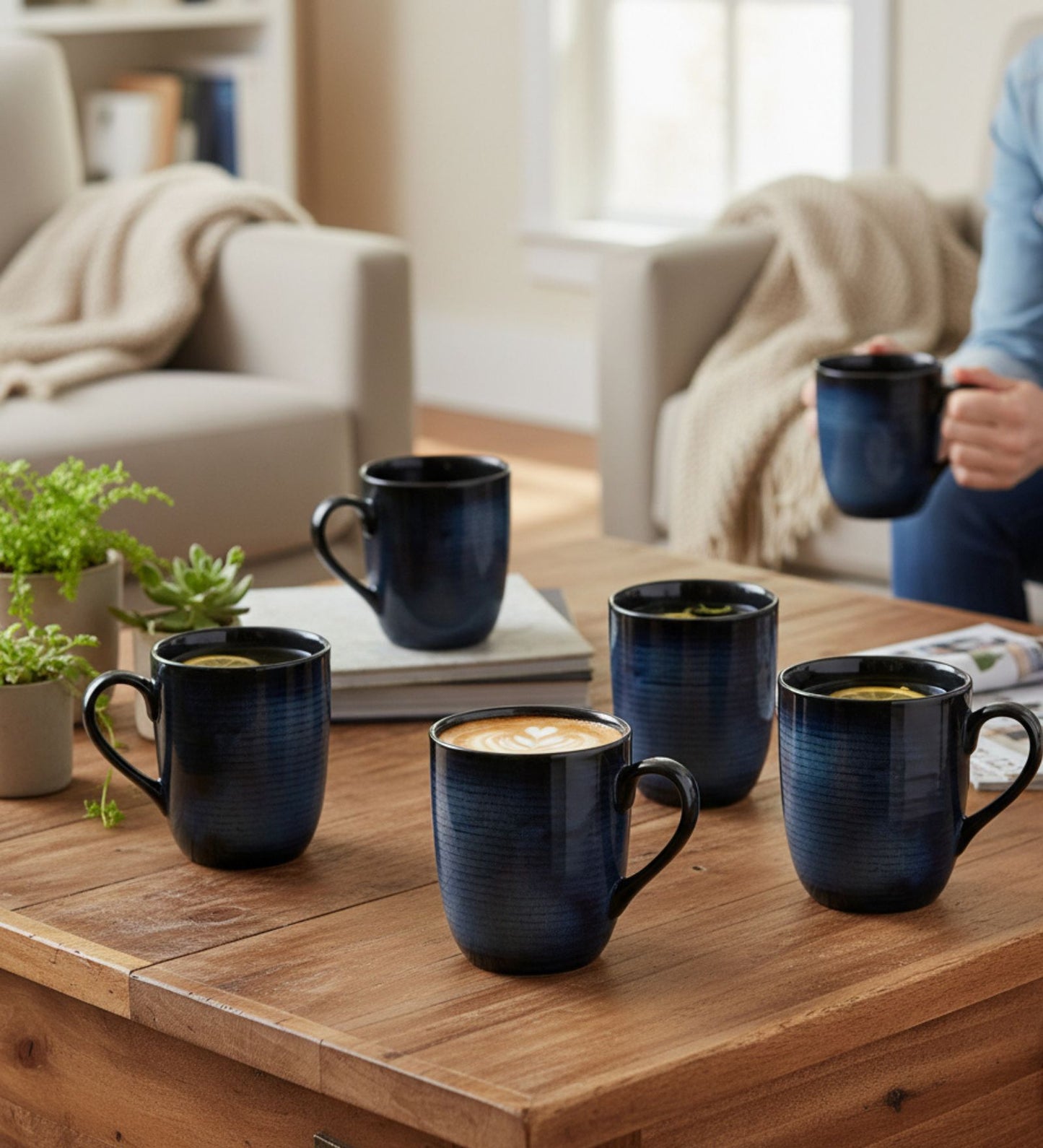 Table & Tale Premium Porcelain Mug | Midnight Blue