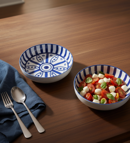 Table & Tale Fine Porcelain Bowl | Heritage Blue