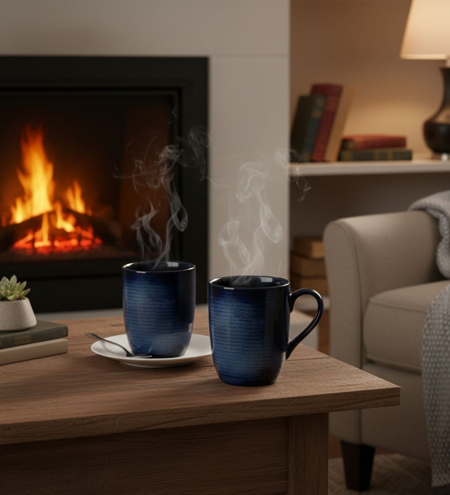 Table & Tale Premium Porcelain Mug | Midnight Blue