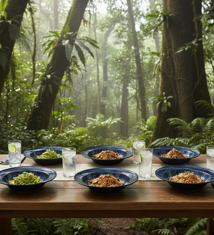 Table & Tale Premium Porcelain Deep Plate | Midnight Blue