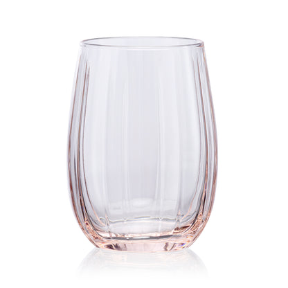 Pasabahce Linka Pink Glass Transparent 380 ml in Set of 4 Pcs, Perfect fit for Juice.