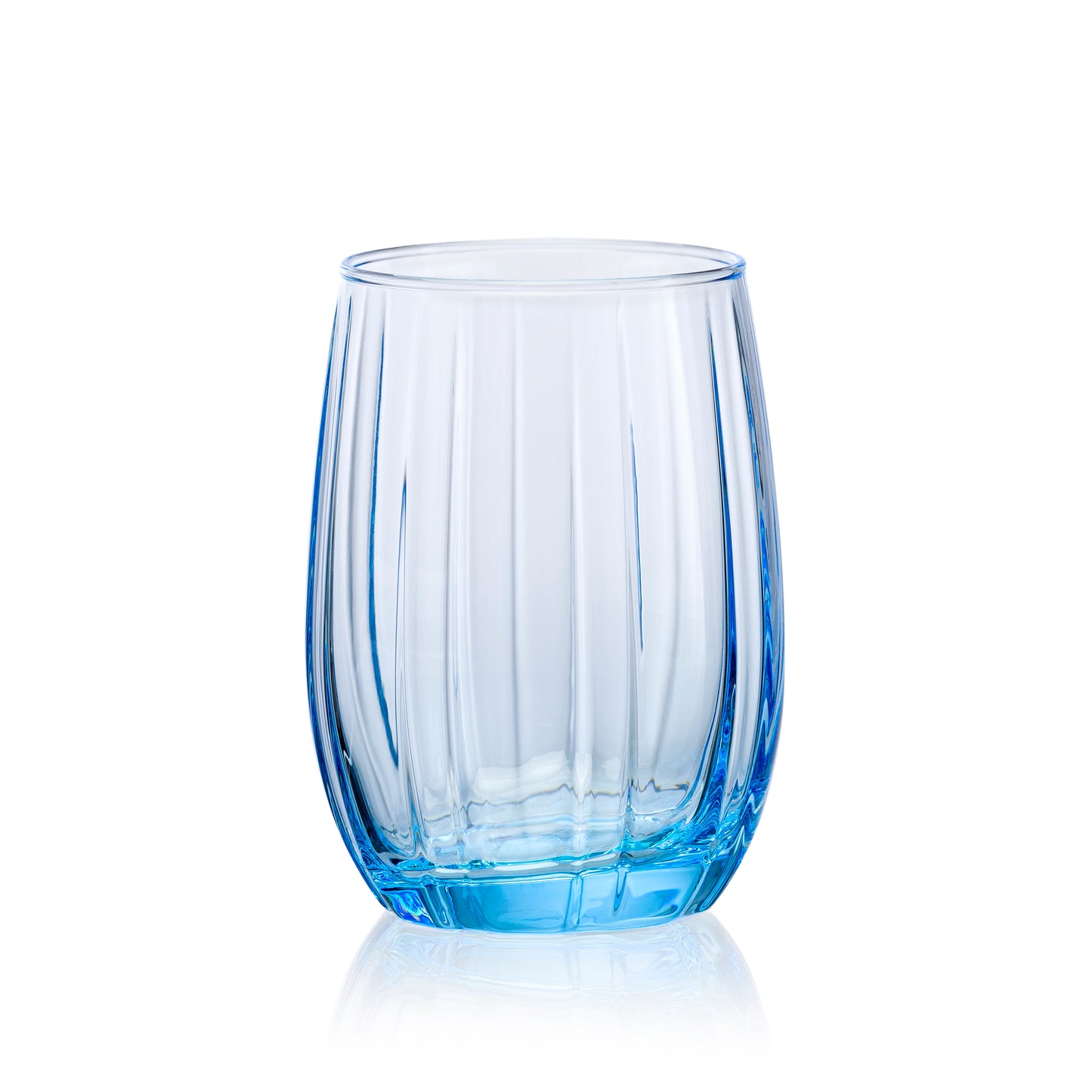 Pasabahce Linka Blue Glass Transparent 240 ml in Set of 6 Pcs, Perfect fit for Juice.