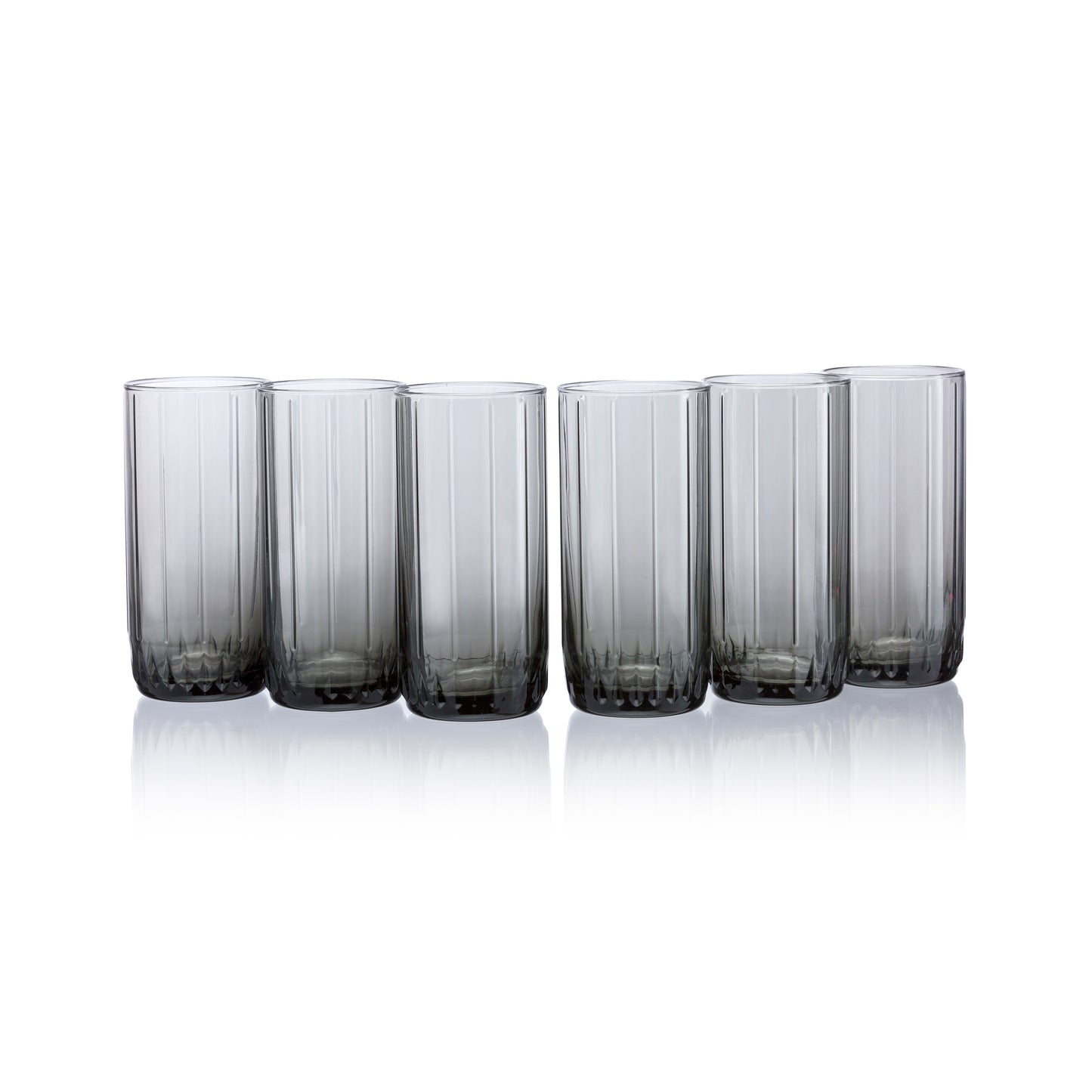 Pasabahce Leia Grey Glass Transparent 310 ml in Set of 6 Pcs, Perfect fit for Juice.