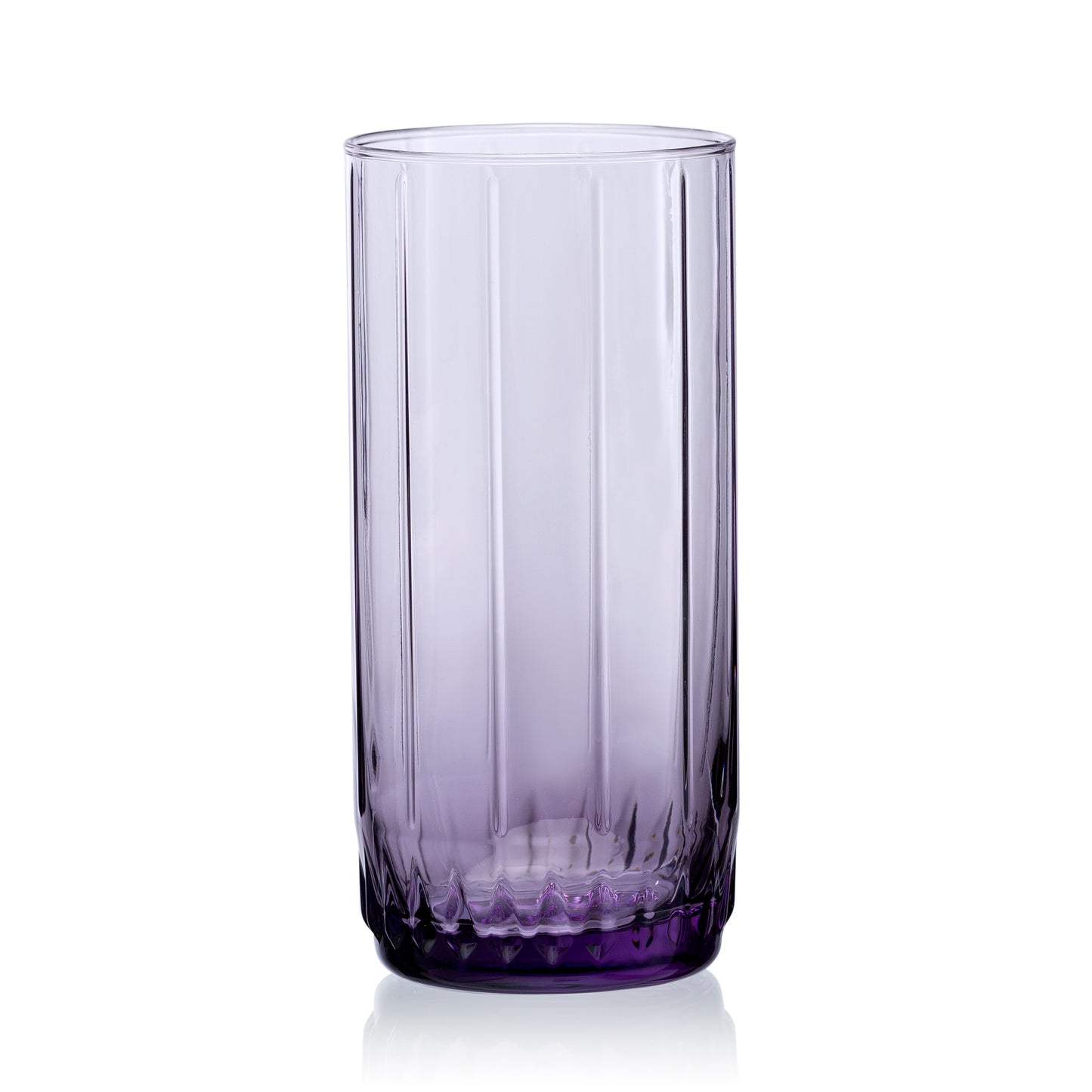 Pasabahce Leia Purple Glass Transparent 310 ml in Set of 6 Pcs, Perfect fit for Juice.