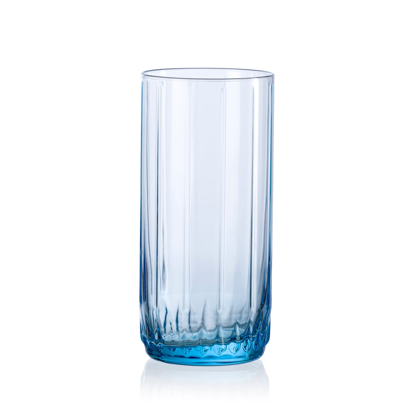 Pasabahce Leia Blue Glass Transparent 310 ml in Set of 6 Pcs, Perfect fit for Water/Juice.