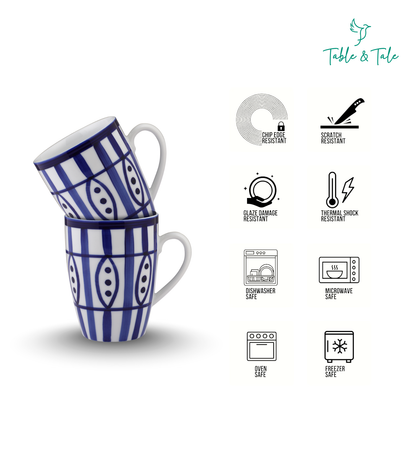 Table & Tale Premium Porcelain Mug | Heritage Blue