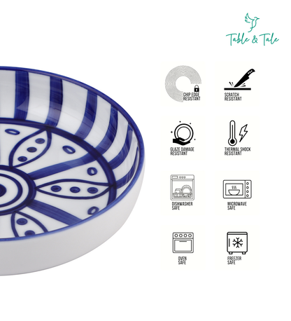 Table & Tale Fine Porcelain Bowl | Heritage Blue