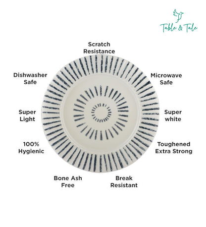 Table & Tale Premium Porcelain Salad Plate | Heritage Blue