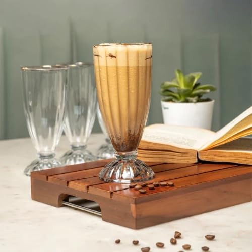 YAMASIN CALIFORNY 4 PCS FALOODA GLASS  370ML - WITH GOLD LINE