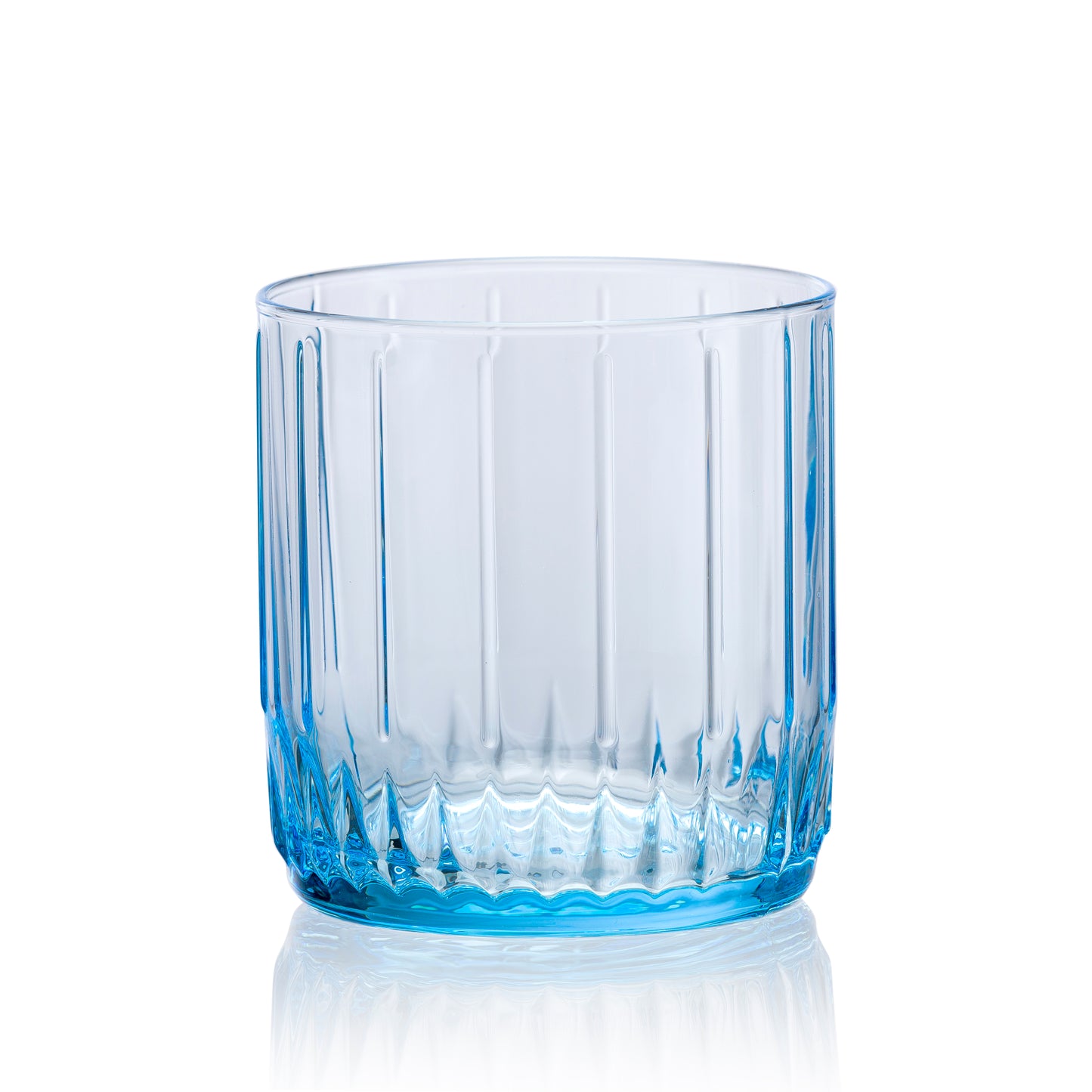 Pasabahce Leia Blue Glass Transparent 265 ml in Set of 6 Pcs, Perfect fit for Whisky/Juice.