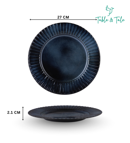 Table & Tale Luxury Porcelain Dinner Plates | Midnight Blue