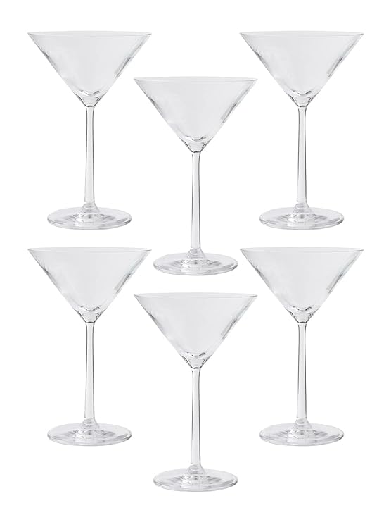 Lucaris Desire Sparkling Martini Flute, 240 ml, 6 pc Set, Transparent