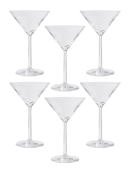 Lucaris Desire Sparkling Martini Flute, 240 ml, 6 pc Set, Transparent