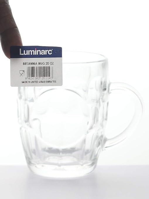 Luminarc Britannia Beer Mug, 570ml, Set of 6