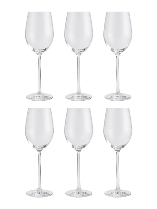 Lucaris Shanghai Soul Chardonnay White Wine Glasses, 405 ml, 6 pc Set, Transparent