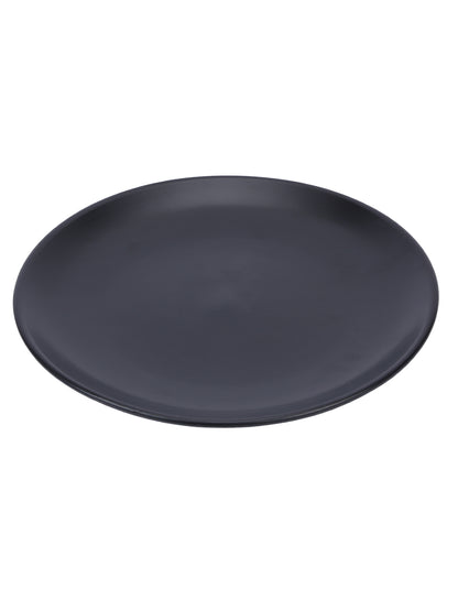 Narradora Sango Coupe Stoneware Dinner Set of 10 Pcs | 4 Pcs Dinner Plates, 2 Pcs Serving Bowl, 4 Pcs Veg Bowls | Premium Crockery Perfect for Gifting | Stoneware |  Dinner Set | Matt Finish | Black