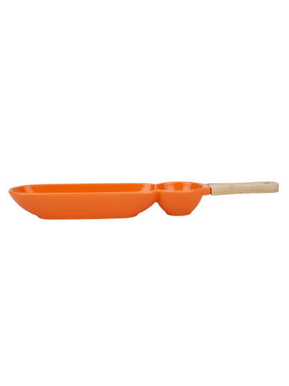 Narradora Adore Snack Dish 42CM +9CM +5CM Set of 1PC -Orange Perfect for Gifting