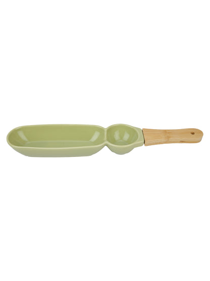 Narradora Savory Snack Dish 36CM +7CM +4CM Set of 1PC Green | Perfect for Gifting