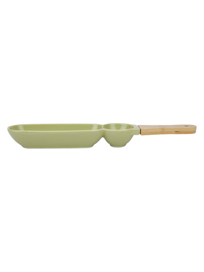 Narradora Savory Snack Dish 36CM +7CM +4CM Set of 1PC Green | Perfect for Gifting