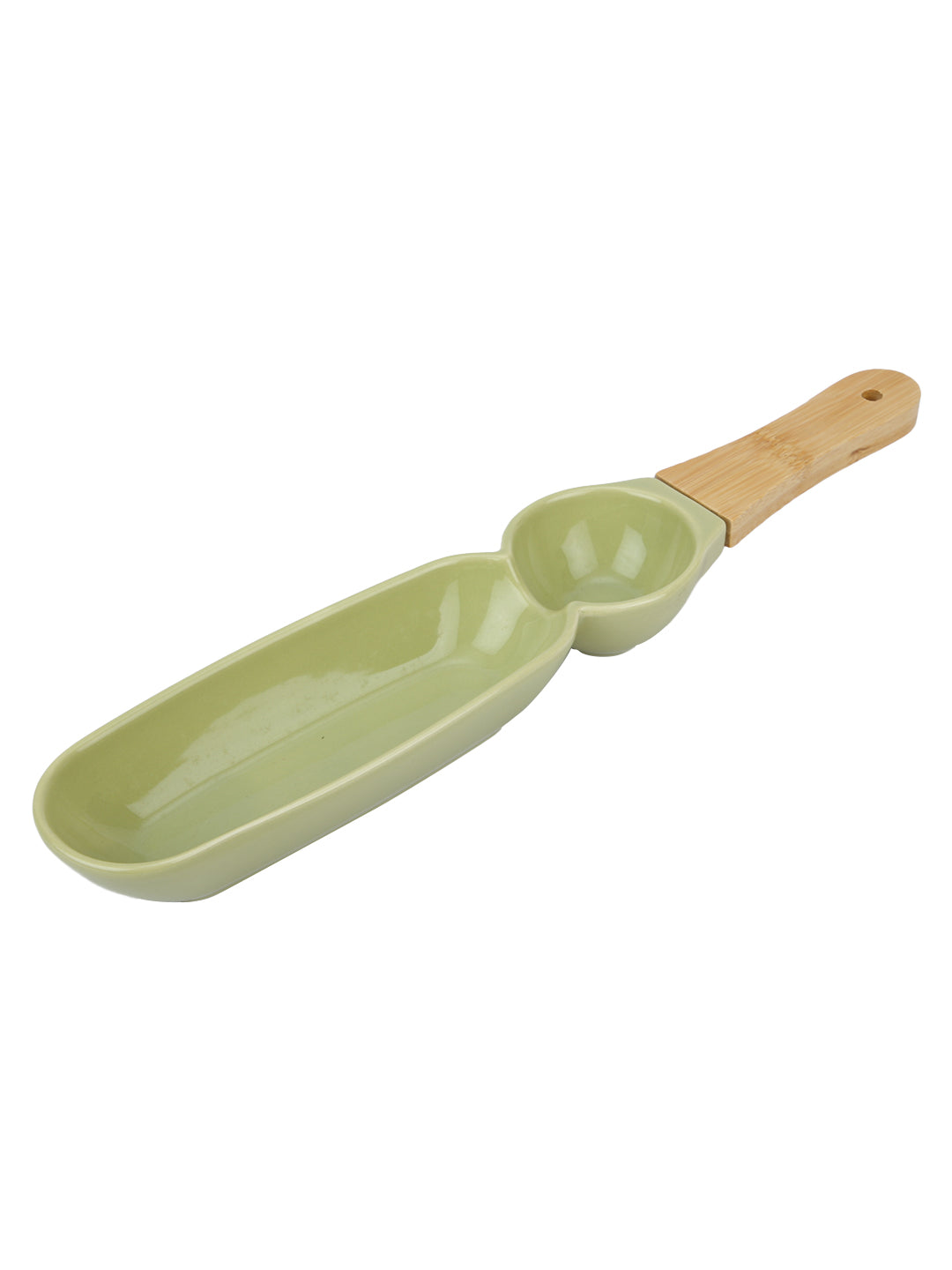 Narradora Savory Snack Dish 36CM +7CM +4CM Set of 1PC Green | Perfect for Gifting