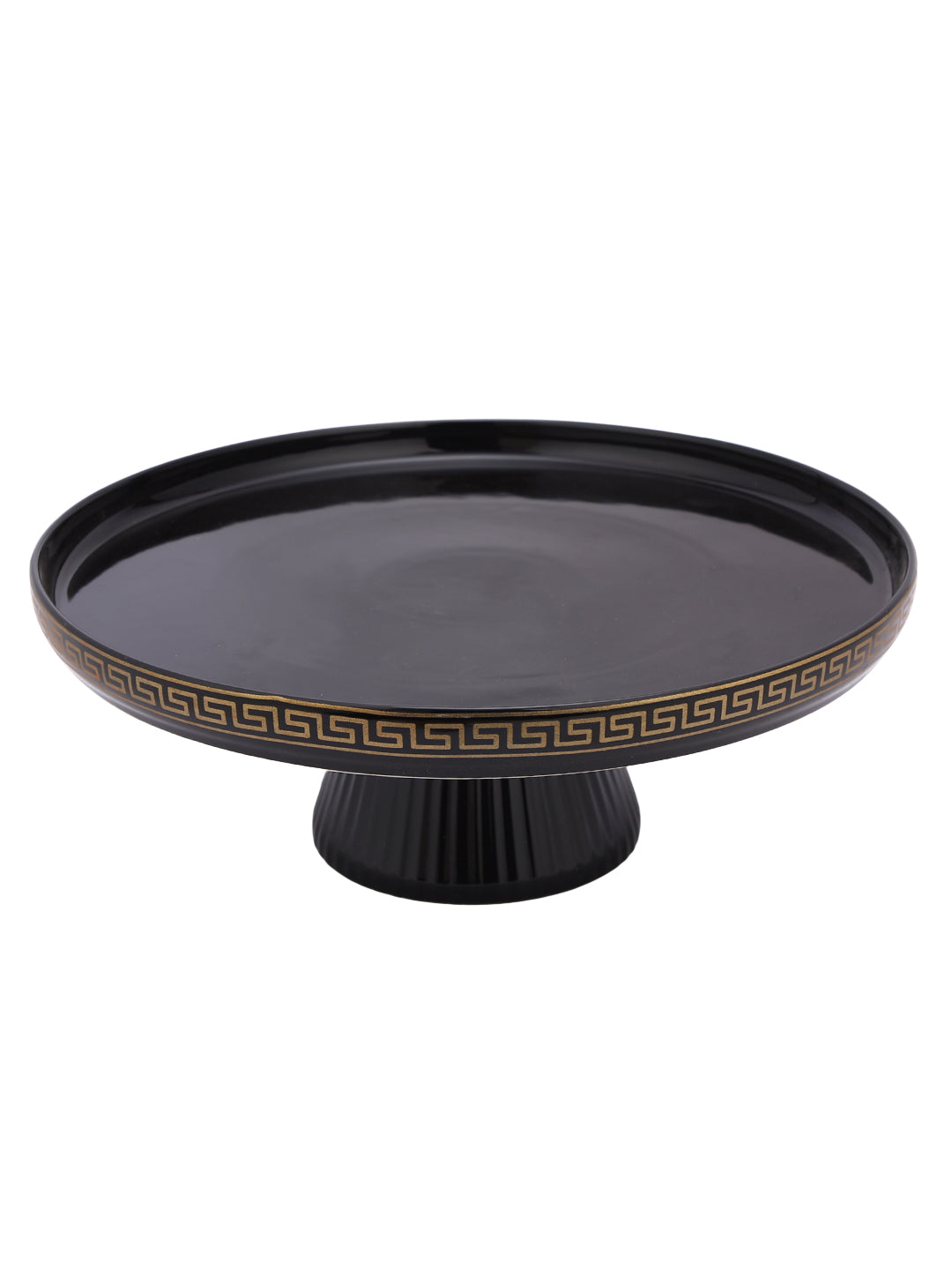 Narradora Cake Stand  | 1 Layer with LID Black Matt Gold Gift Box Easy to USE Perfect for Display Cake, Serving.