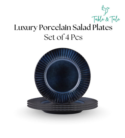 Table & Tale Premium Porcelain Salad Plate | Midnight Blue