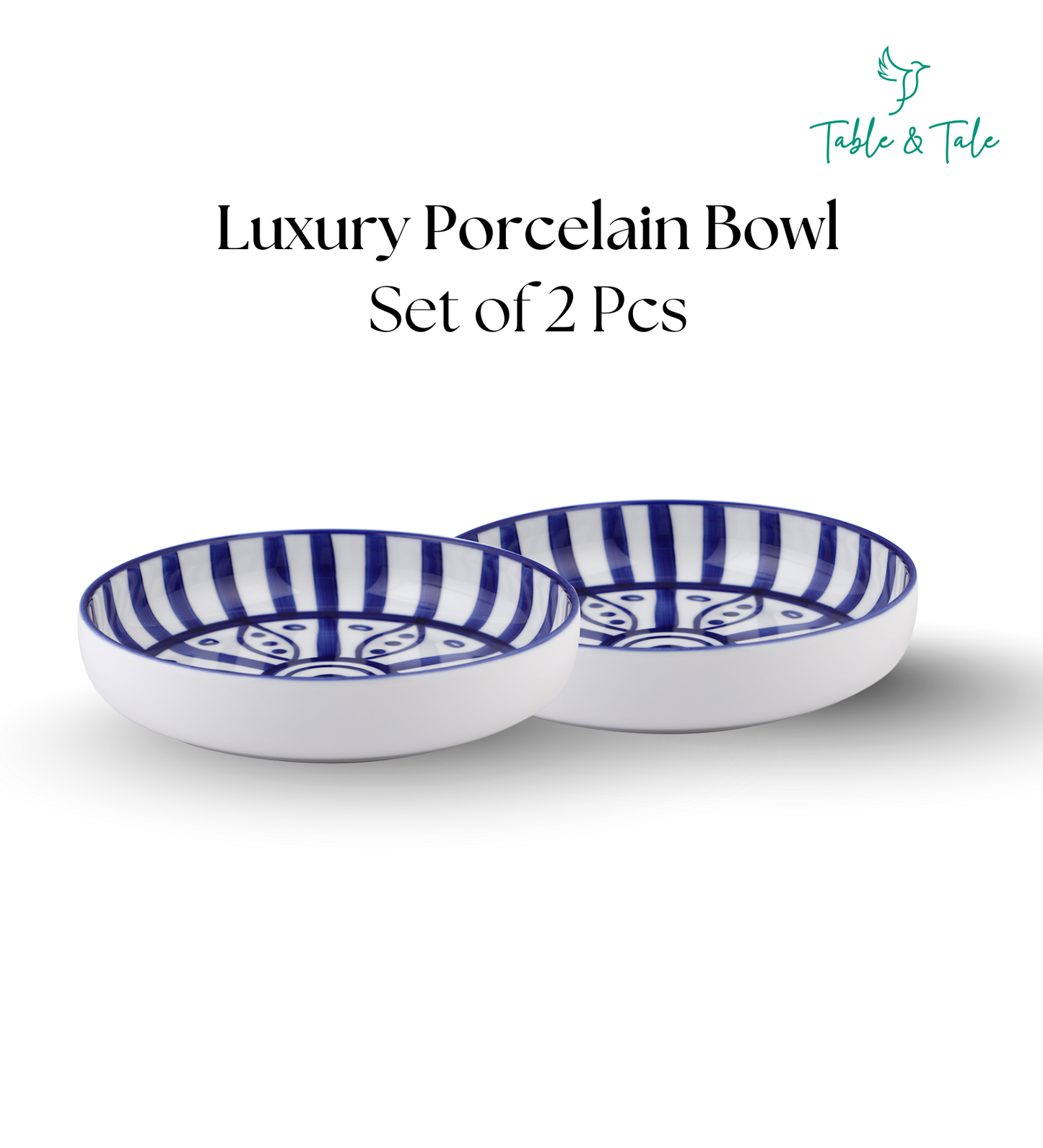 Table & Tale Fine Porcelain Bowl | Heritage Blue