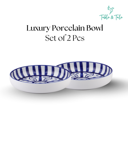 Table & Tale Fine Porcelain Bowl | Heritage Blue
